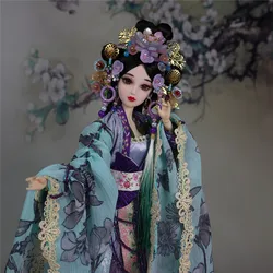 Chinese Traditional Doll For Children Manual Doll+Clothes+Headdress 30CM ABS Simulation Dolls With Clothes Accessories ZL847