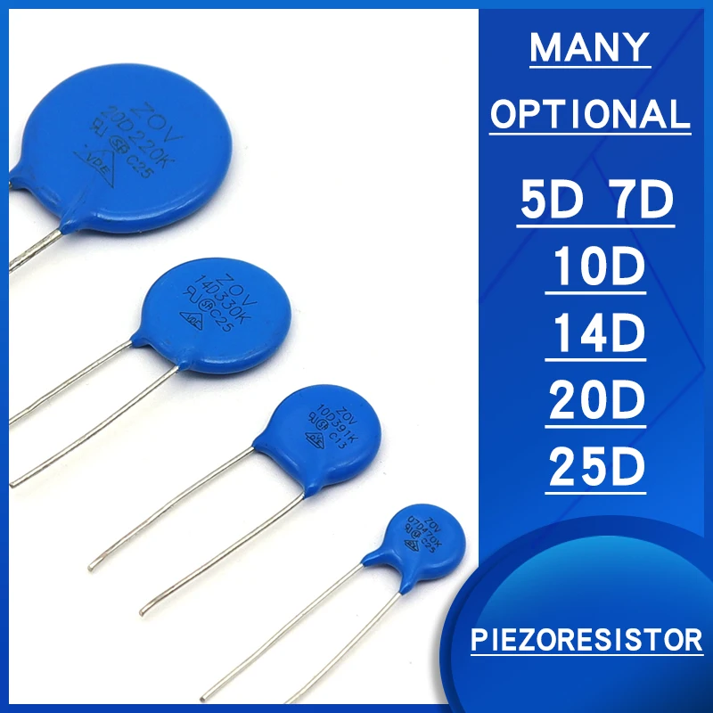 Varistor 05D 07D 10D 14D 20D 25D piezoresistor resistor dependente de tensão