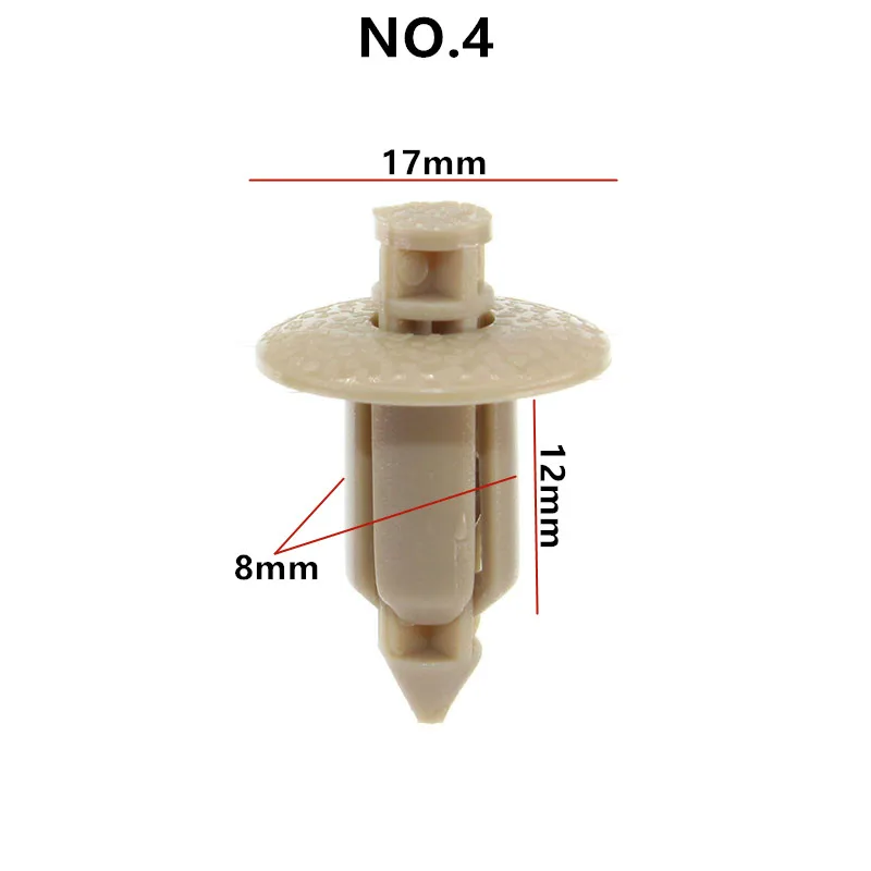 For Volvo C70 S60 S80 V70 Fender Trim Panel Door Interior Plug-in Plastic Rivet 5mm 6mm 7mm 8mm Hole Auto Beige Fastener Clip