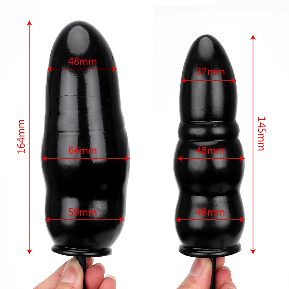 IKOKY Inflatable Anal Plug With Pump  Silicone Adult Products Anal Dilator Sex Toys for Women Men Expandable Butt Plug Massager