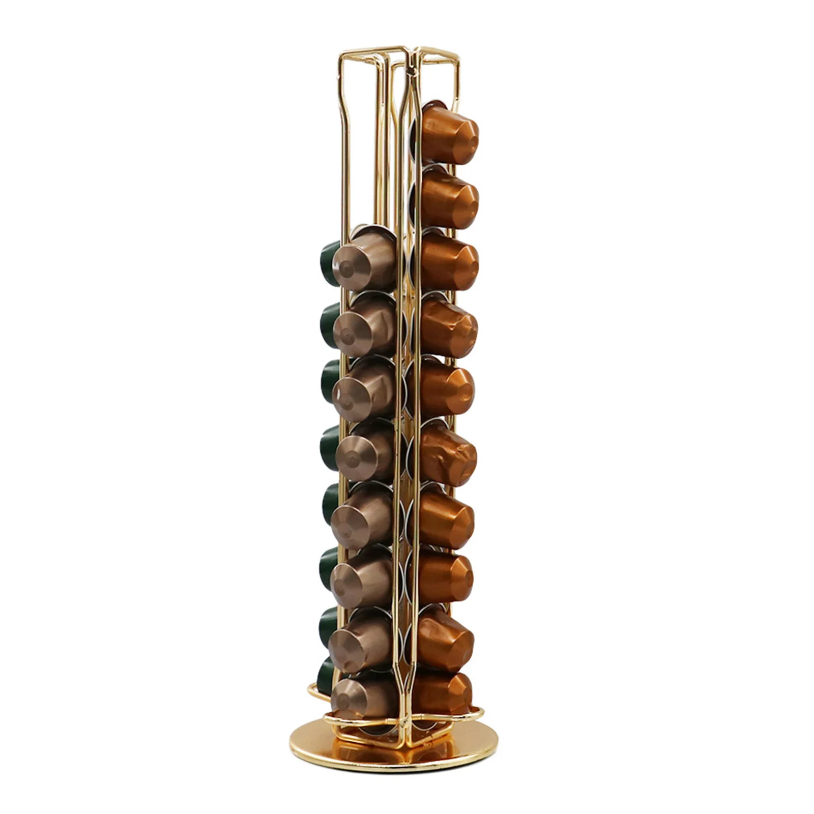 Capacity of 40 Coffee Pod Capsule Holder Rotatable Rack Storage Dispenser Fits Nespresso Coffee Bar Cafe Shop
