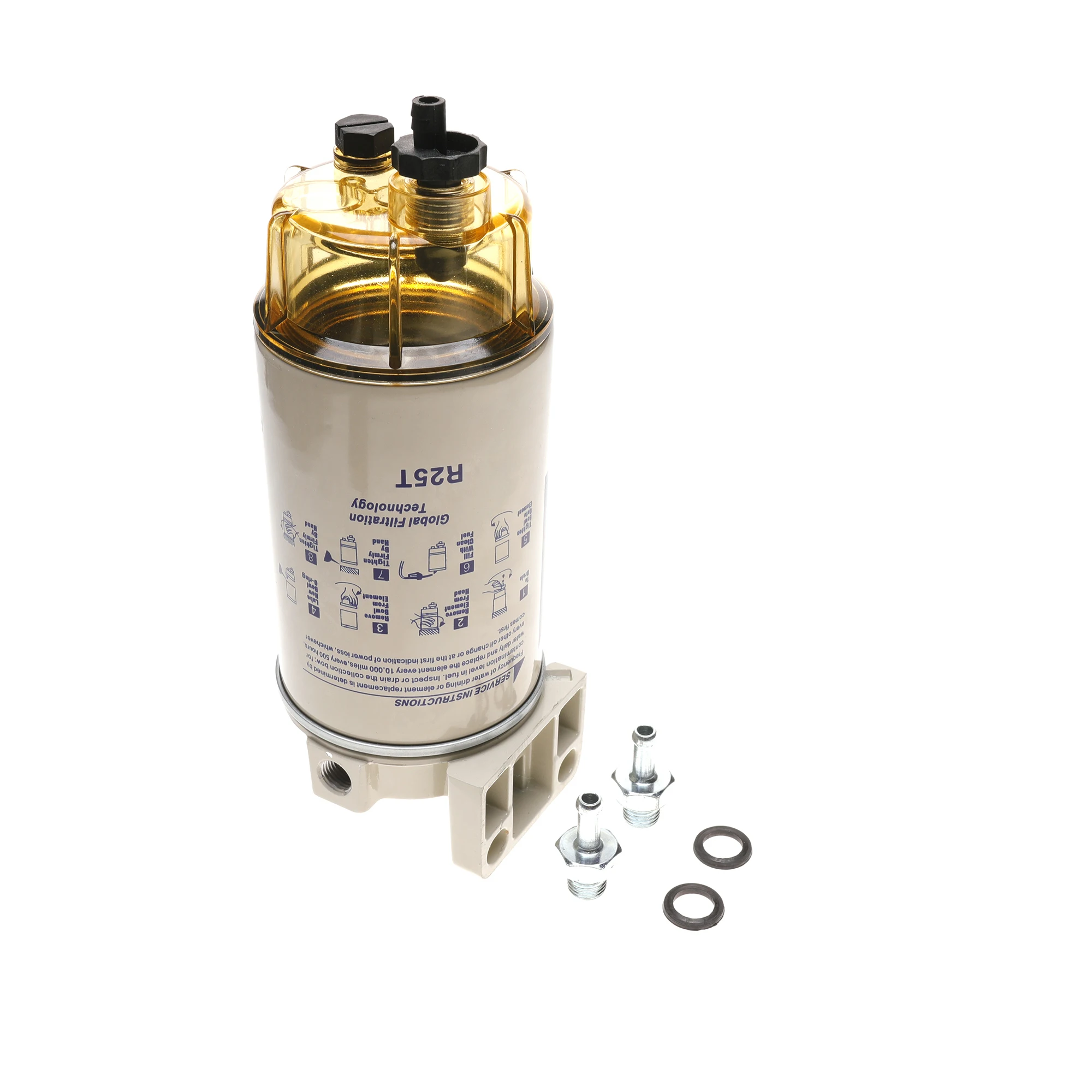 S3213 R25T Spin-on Fuel Filter/Water Marine Separator Replaces Racor 320R-Rac-01 Max Flow Rate 120 GPH