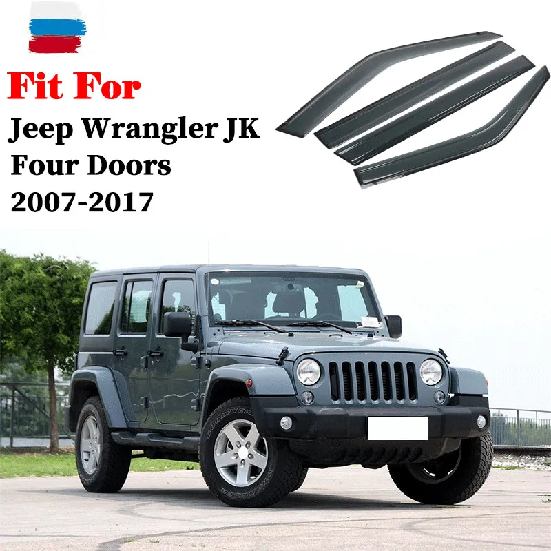 واقي من المطر للسيارة Jeep Wrangler JK ، بابان ، أربعة أبواب ، عاكس ، غطاء واقي ، غطاء مطر خارجي ، ملحقات السيارة