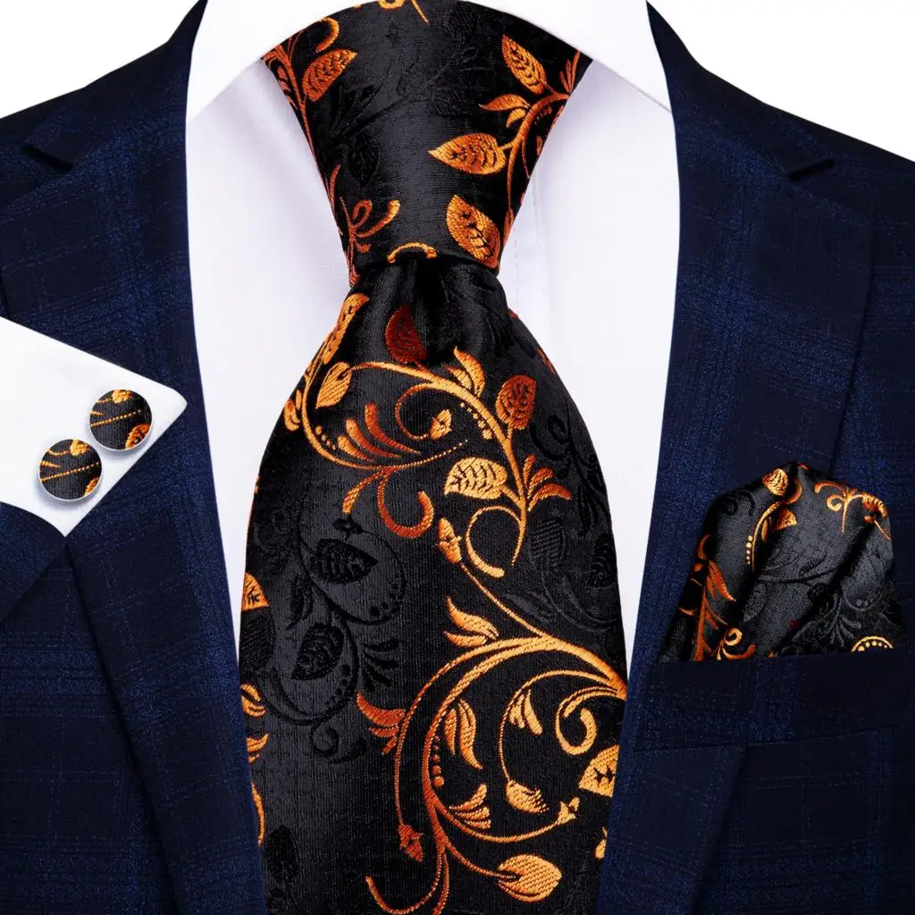 Hi-Tie Zwart Wit Solid Zijde Bruiloft Stropdas Voor Mannen Hanky Manchetknoop Gift Mannen Stropdas Gravata Fashion Designer Business dropshiping