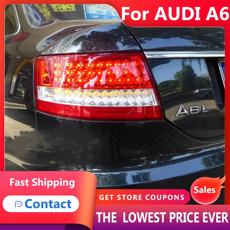 HANA  for AUDI A6 2005 2006 2007 2008 TAIL Lights LED Tail Light LED Rear Lamp DRL+Brake Trunk LIGHT Automobile Accessories