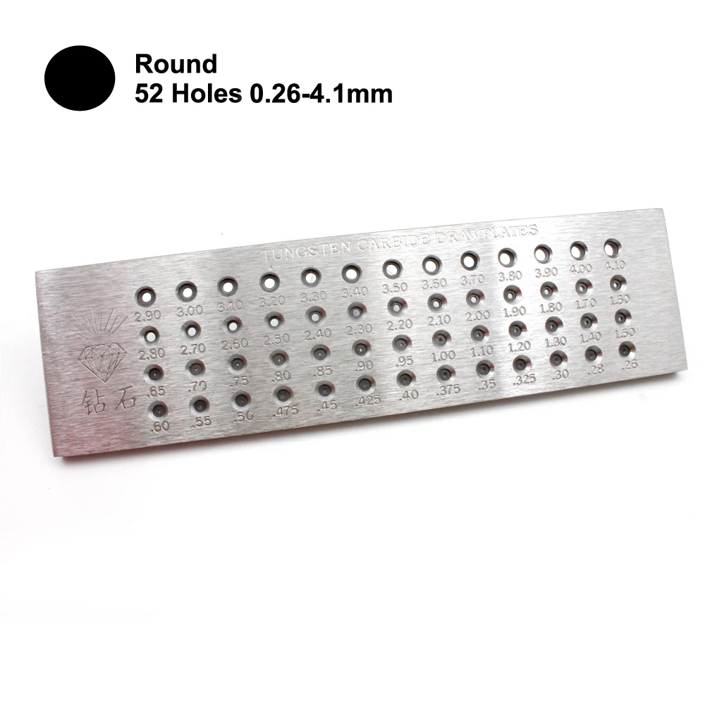 Tungsten Carbide Wire Drawplate for Jewelry Making Round Semicircle Square Hexagon Rectangle Triangle Oval Shape