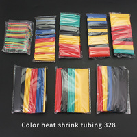 328PCS/lot Polyolefin Heat Shrinkable Tubing Sleeving Termoretractil 2:1 PVC Shrink Cable Wrap Insulation Wire Assortment Kit