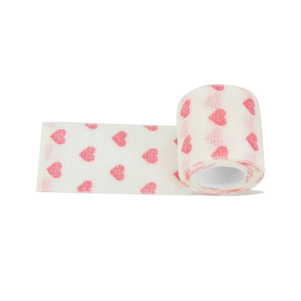 1/6/10 Pcs  White love heart  Printed  motion  Self Adhesive Elastic Bandage 4.8m Sports Wrap Tape for Finger Joint Knee