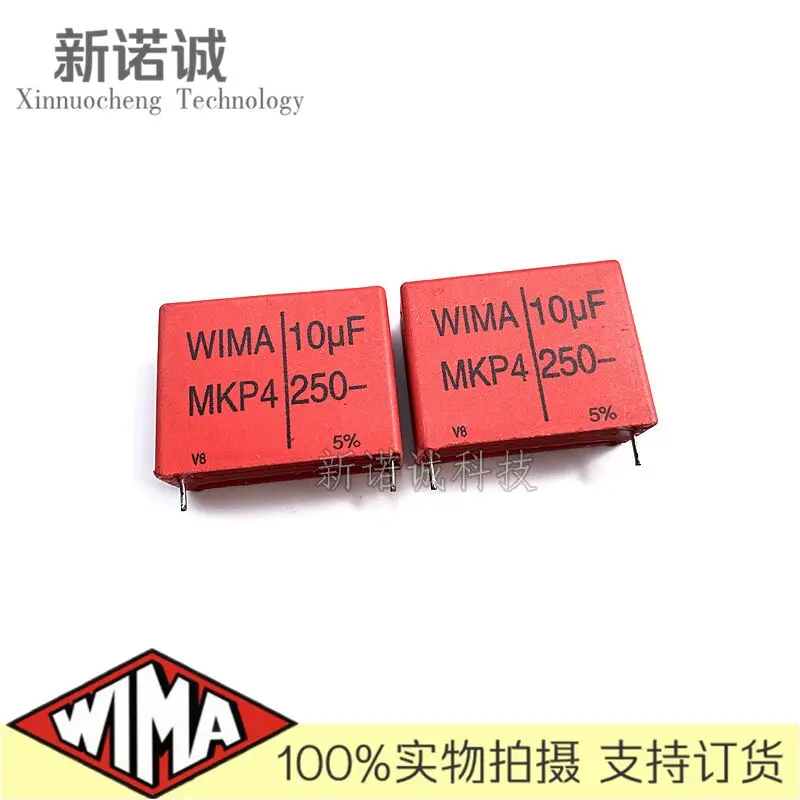 

2PCS/5PCS/10PCS/Lot WIMA MKP4 10UF 10000NF 250V 250v10UF 10% foil film capacitor 250V10U 106 250V106 Foot distance 37.5MM