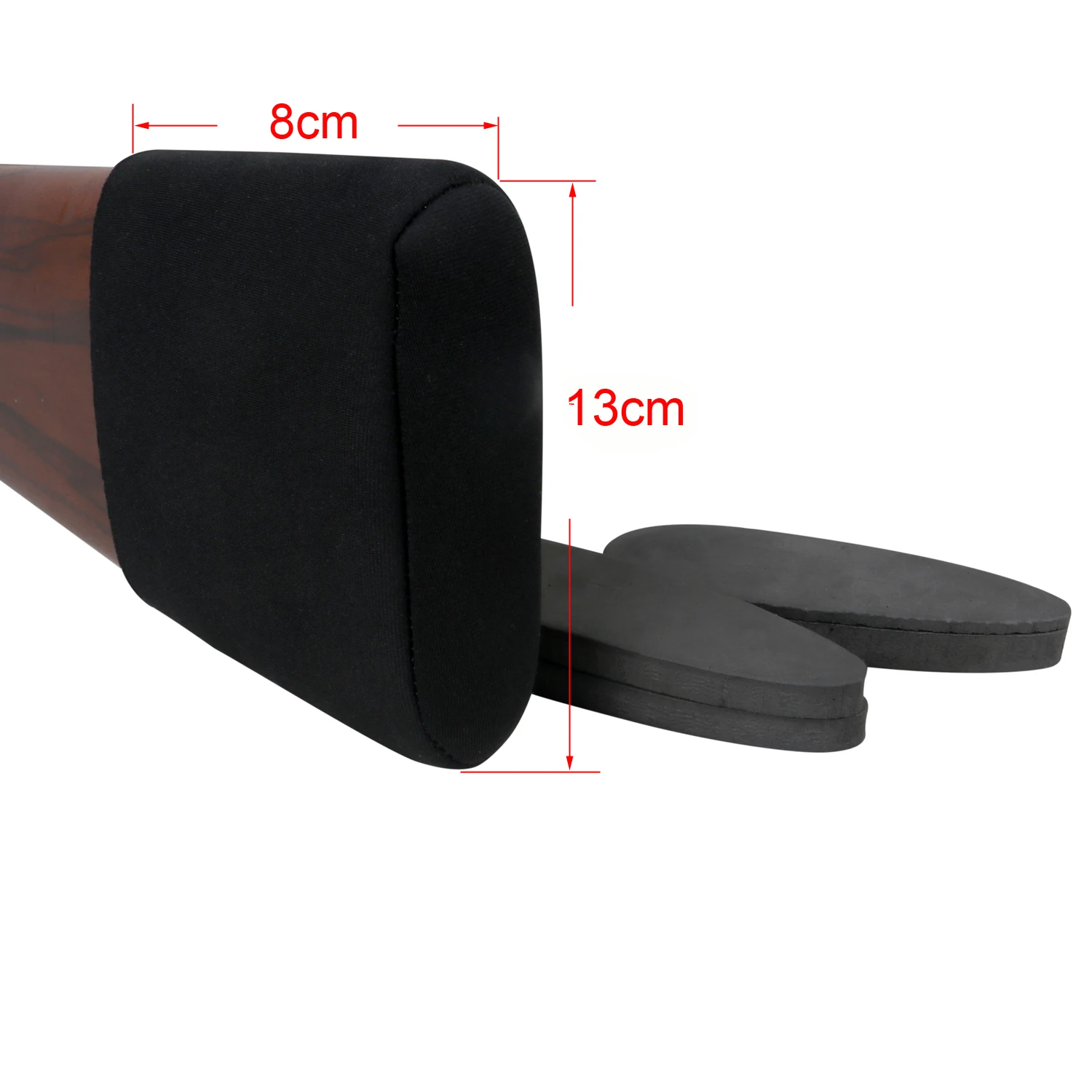 Tourbon Hunting Recoil Pad Non-slip Rifle Shotguns Buttstock Protector Adjustable Neoprene w/3Pads Adjusted Gun Accessories