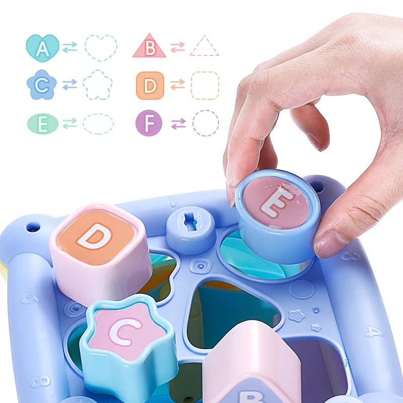 Multifunctional Musical Toys Toddler Baby Box Music Activity Gear Beading Geometric Blocks Sorting Early Educational Toys Gifts