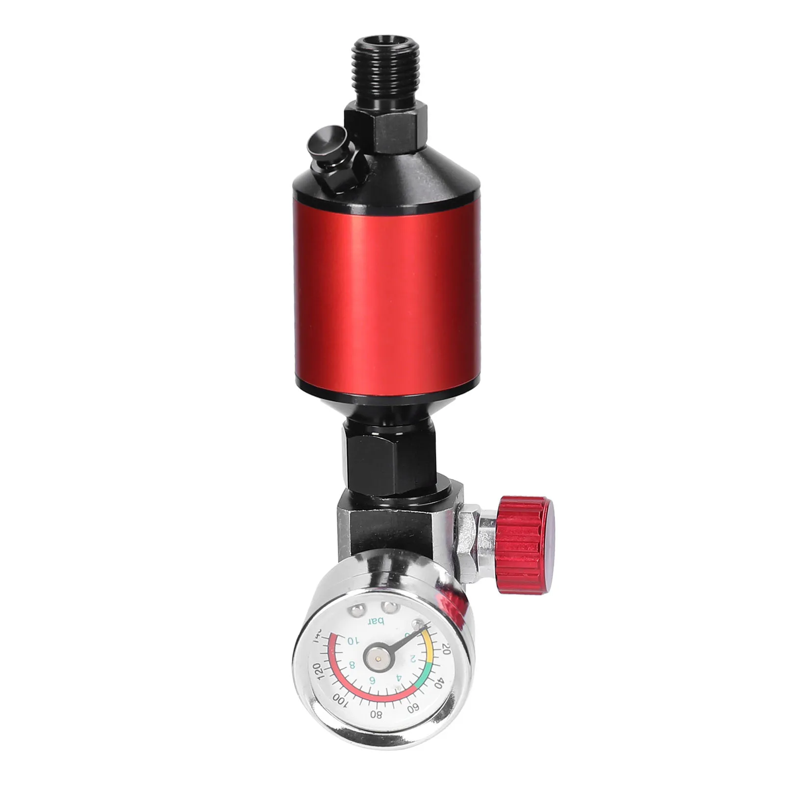 Aluminum Sprayer Regulator Gauge with Air-Filter Set Paint-Spray Filtering Tool Regulator In-Line Water Trap Oil-water Separator