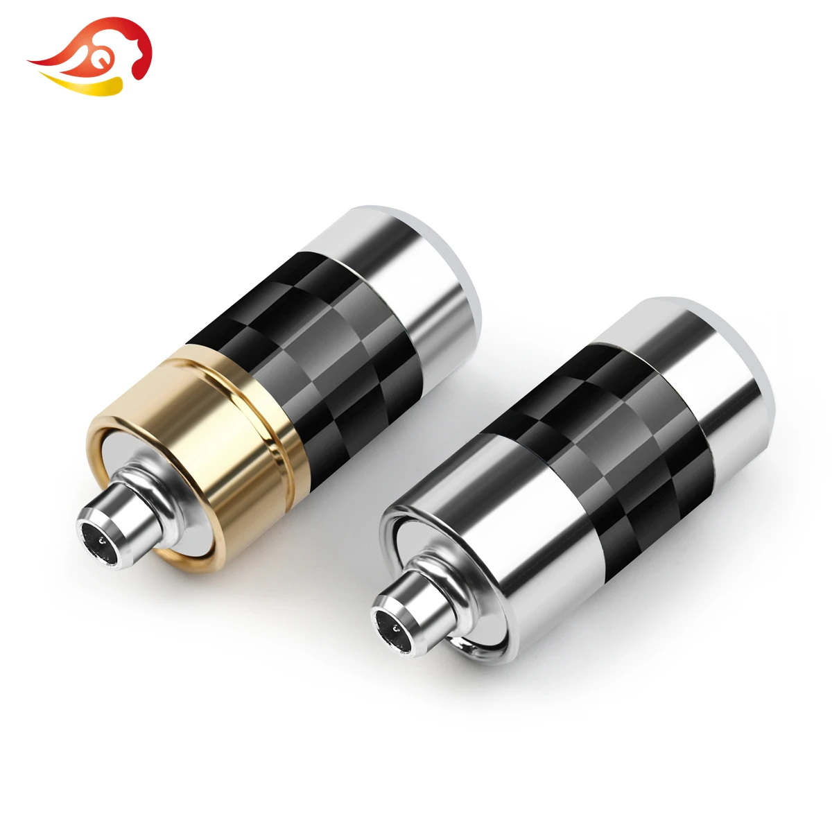 QYFANG Rhodium Plated Beryllium Copper Earphone Plug Carbon Fiber MMCX Pin Audio Jack Wire Connector For SE846 535 A2 Headphone