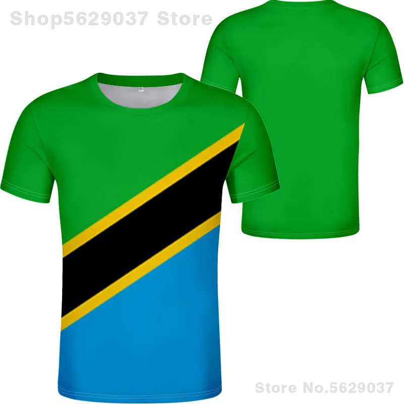 Tanzania T Shirt Diy Free Custom Made Name Number Tza T-Shirt Nation Flag Tz Tanzanian Swahili Country Print Photo Text Clothing