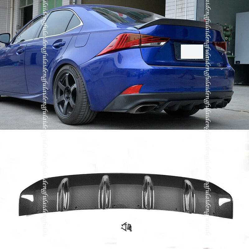 1pcs For Lexus IS300 IS350 Sport Sedan 2017-2019 Carbon Fiber Rear Bumper Lip Diffuser Moulding Car Accessories