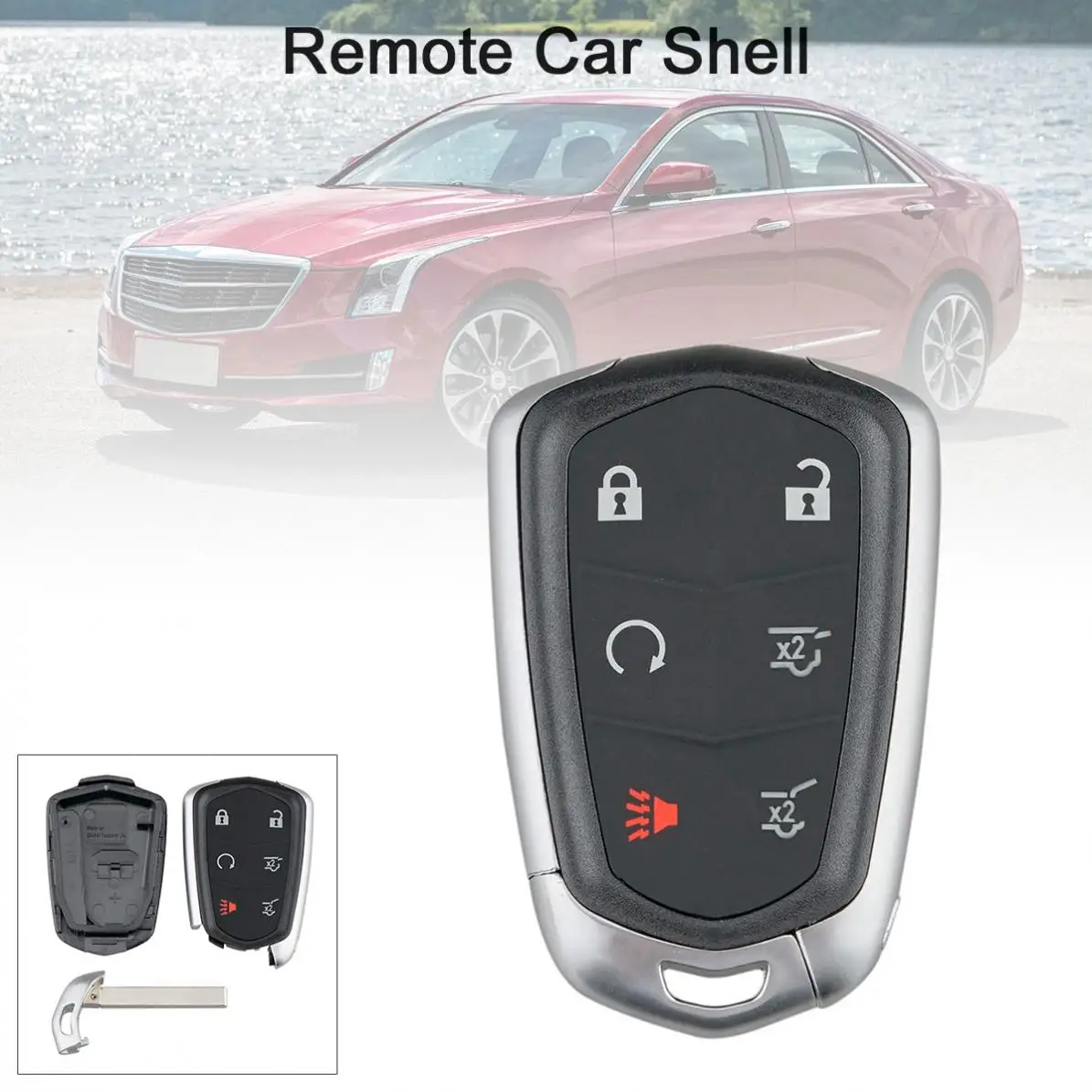 

6 Buttons Smart Car Remote Key Shell Fit for 2015 - 2018 Cadillac Escalade / ESV