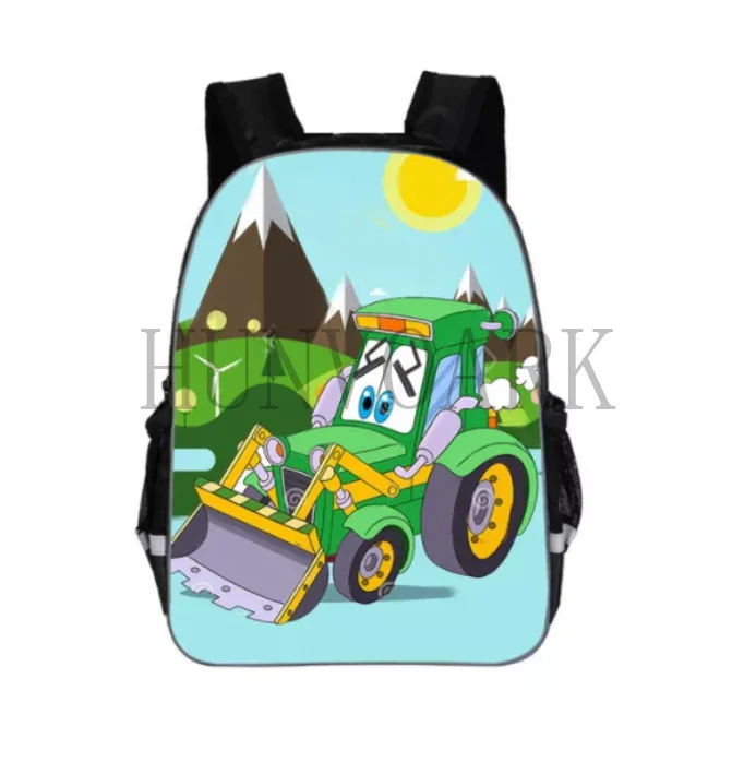 Tractor Children Backpack Beautiful Pattern Bookbag kids Kindergarten Schoolbag Cartoon Lovely Rucksack 11-18 Inch