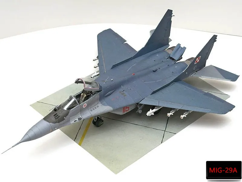 1:33 Scale Mikoyan MiG-29A Fighter Aircraft DIY Handcraft Paper Model Kit Puzzles Handmade Toy DIY