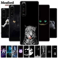 For Sony Xperia 1 iii Case SOG03 Silicone Bumper TPU Soft Phone Cover For Sony Xperia 1 III Xperia1 II Case Black Cartoon Fundas
