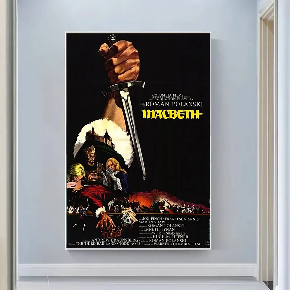 V2338 Macbeth (3) Vintage Classic Movie Wall Silk Cloth HD Poster Art Home Decoration Gift