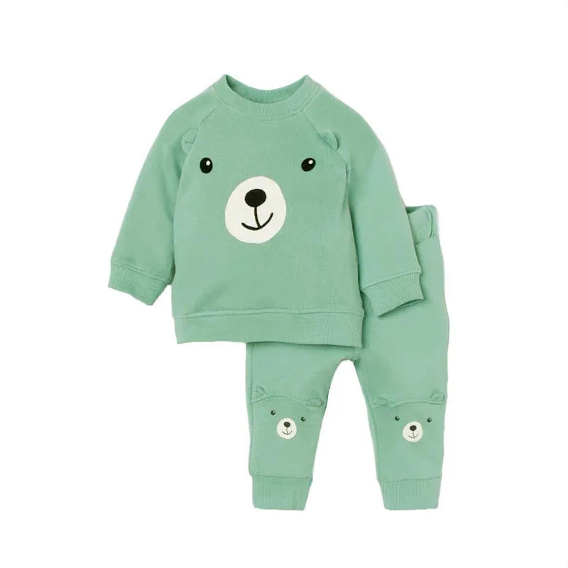 Lovely Cartoon Baby Suits Toddler Long Sleeved Sweatshirt Top + Pant 2Pcs  Spring Autumn Baby Clothes Sets