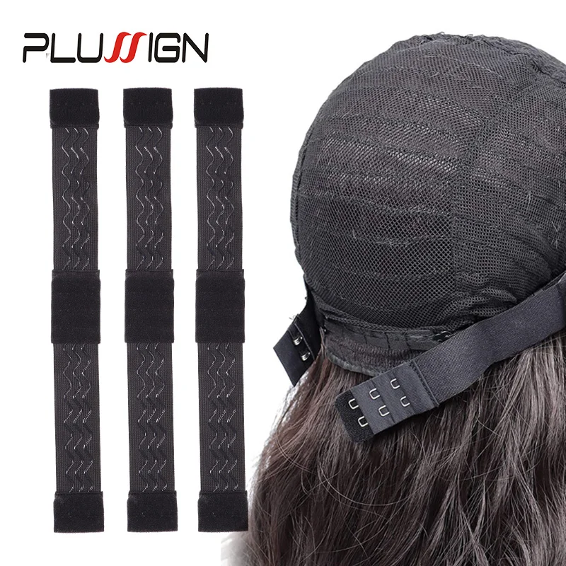 Plussign Adjustable Wig Band For Holding Wigs Non Slip Wig Band 1-3Pcs Black Adjustable Elastic Band For Wigs Making