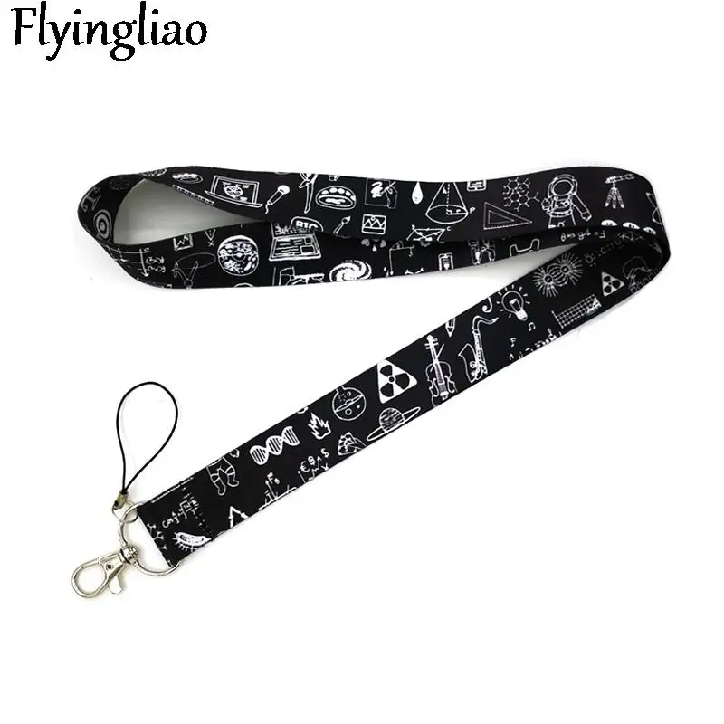 Mathematical Physics Knowledge Anime Lanyard Badge Holder ID Card Lanyards  Phone Rope Key Lanyard Neck Straps Keychain Key Ring