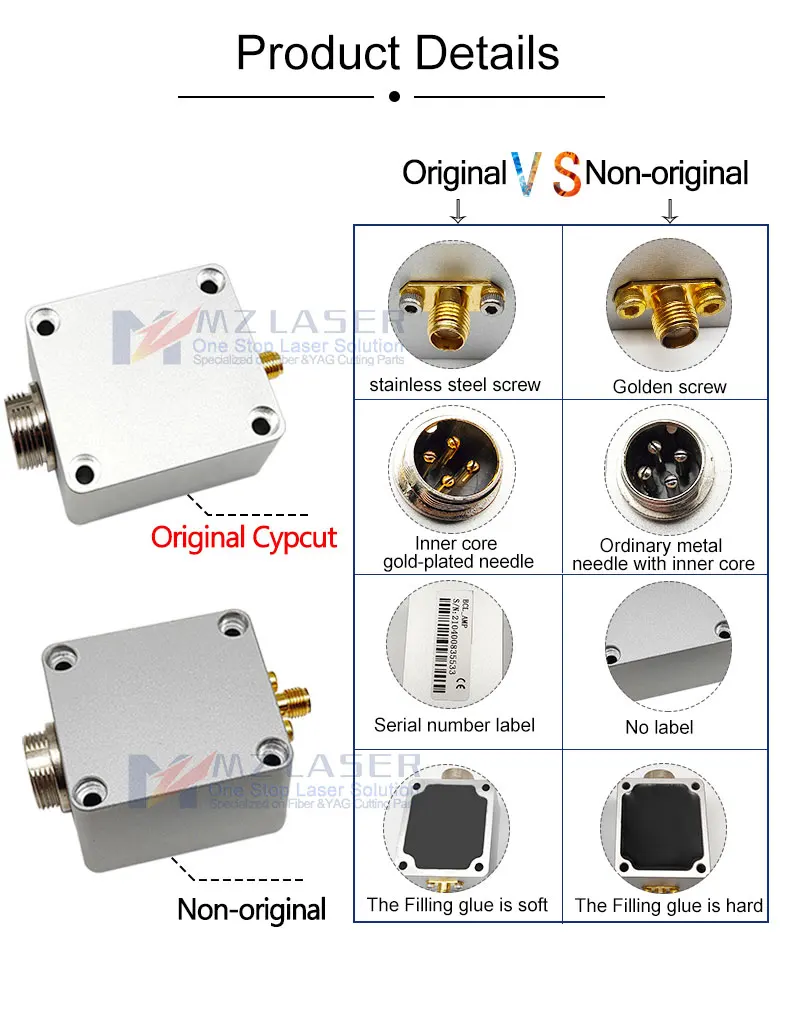 Amplifier Line BCS100 Cypcut System Fiber Laser Cutting Machine Quad Cable Optical Fiber Amplifier EDFA Height Controller
