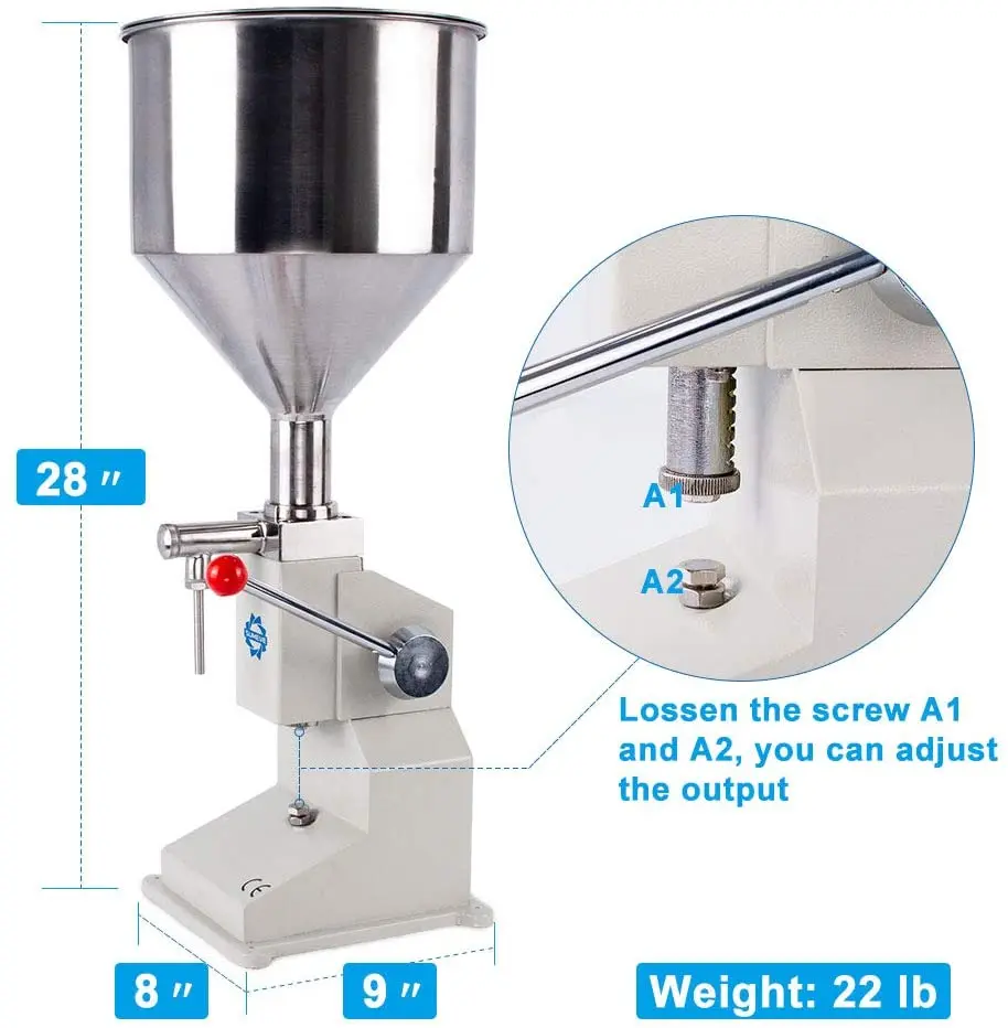 SUMEVE-máquina de llenado Manual de pasta líquida, botella de llenado de aceite de loción de baja dosis, crema, champú cosmético, 5-50ml