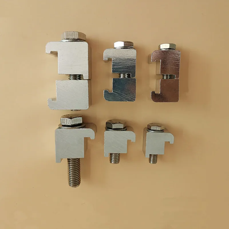 ISO Vacuum C Type Caliper Flange Calipers Bolt Aluminum Alloy Single/Double Hook Type Card M8 M10 M12 Series Vacuum Accessories