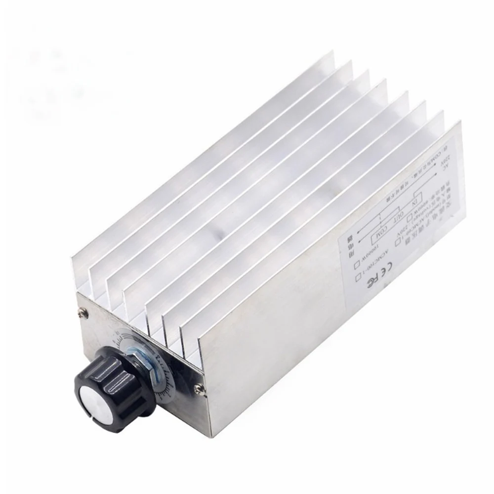 AC220V 10000W Cao Cấp SCR Màn Hình Hiển Thị Kỹ Thuật Số Bộ Điều Khiển Tốc Độ Điện Tử Bộ Điều Chỉnh Điện Áp