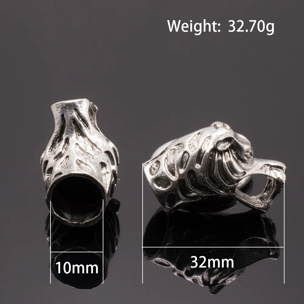 The alloy antique animal tiger head bracelet connector is used to make the bracelet. The internal size is 10mm