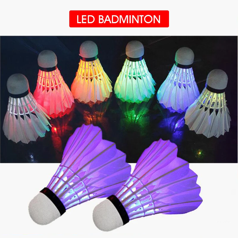 WELKIN Lighting Badminton shuttlecock Dark Night Colorful LED Lighting Sport Badminton Ball Accessories Light Spot Shuttle cock