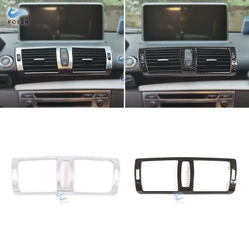 

For BMW 1 Series E81 2007 2008 2009 2010 2011 Car Carbon Texture Center Control Air Condition Vent Outlet Frame Cover Trim