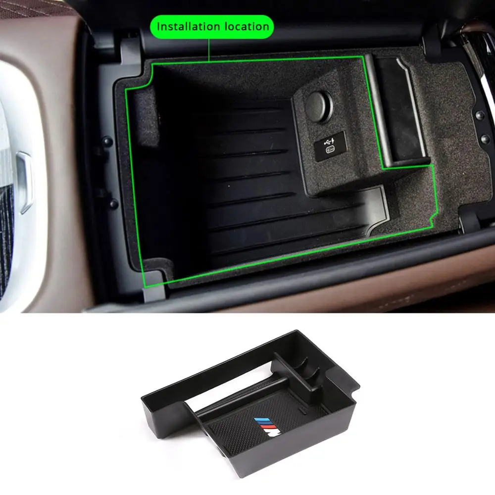 

For BMW 7 Series G11 G12 730Li 740Li 2016-19 Storage Box Central container holder styling insert tray clapboard Car Accessories