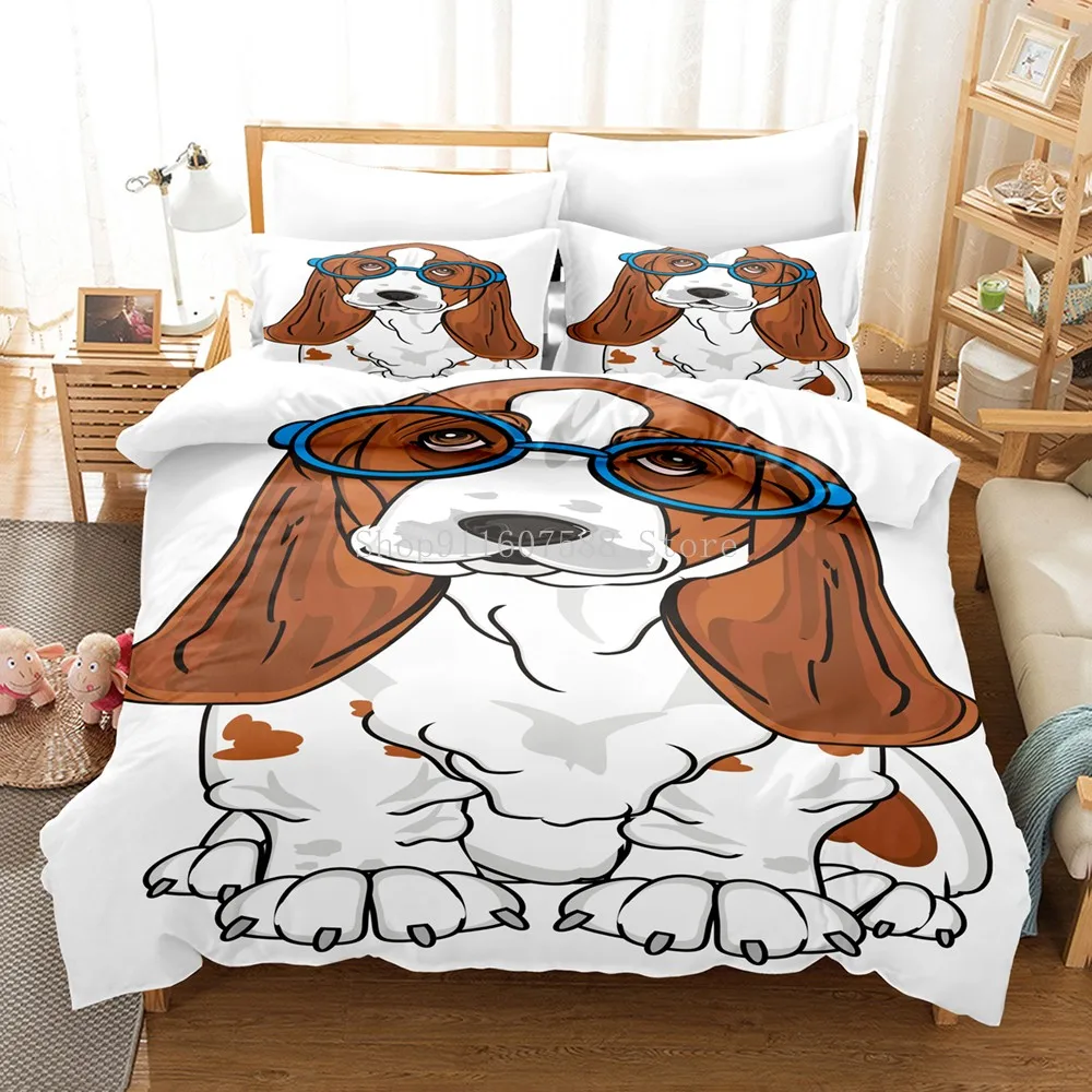 Animale cane Husky copripiumino adulti bambini tessili per la casa carino biancheria da letto 2/3 set biancheria da letto letto matrimoniale King