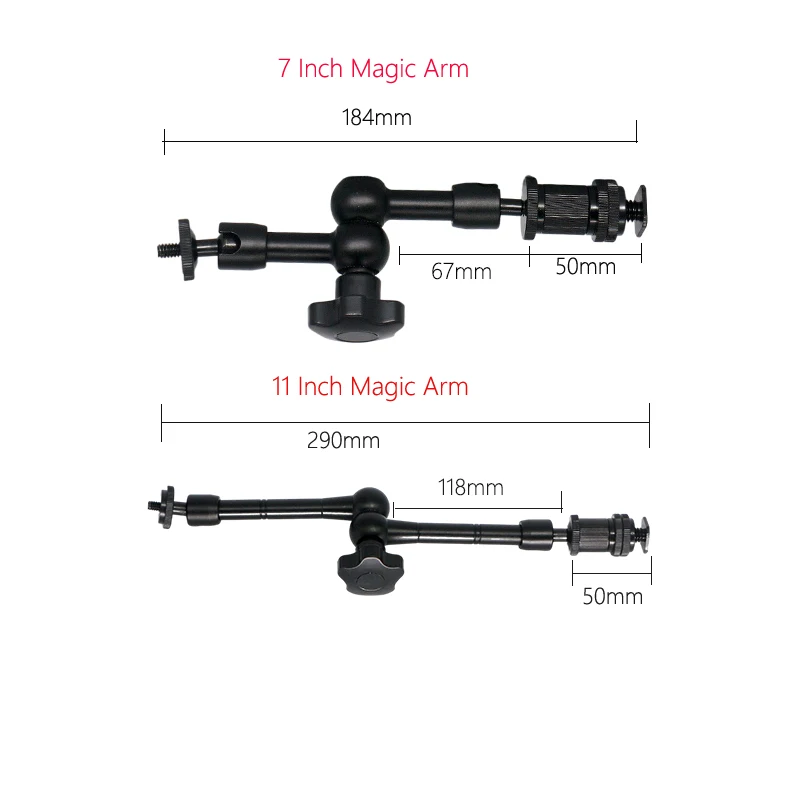 Super Clamp 7/11 inches Adjustable Magic Articulated Arm for Mounting Monitor LED Light LCD Video Flash Camera DSLR Accessories