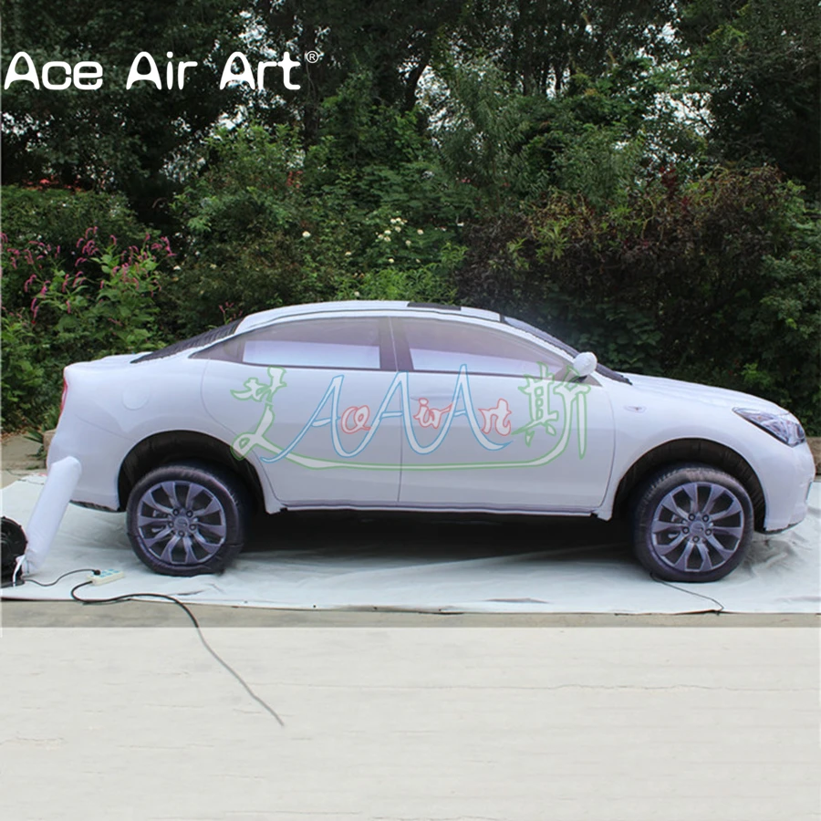 จัดส่งฟรีรถพองรุ่น, ยักษ์สีขาวสี Inflatable รถสําหรับงานแสดงสินค้า/โฆษณาโดย Ace Air Art