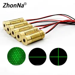 532nm45mW Green line Laser Module DC3-5VHorizontal Cross is Optional for WoodStone Cutting Positioning Line Factory Direct Sales