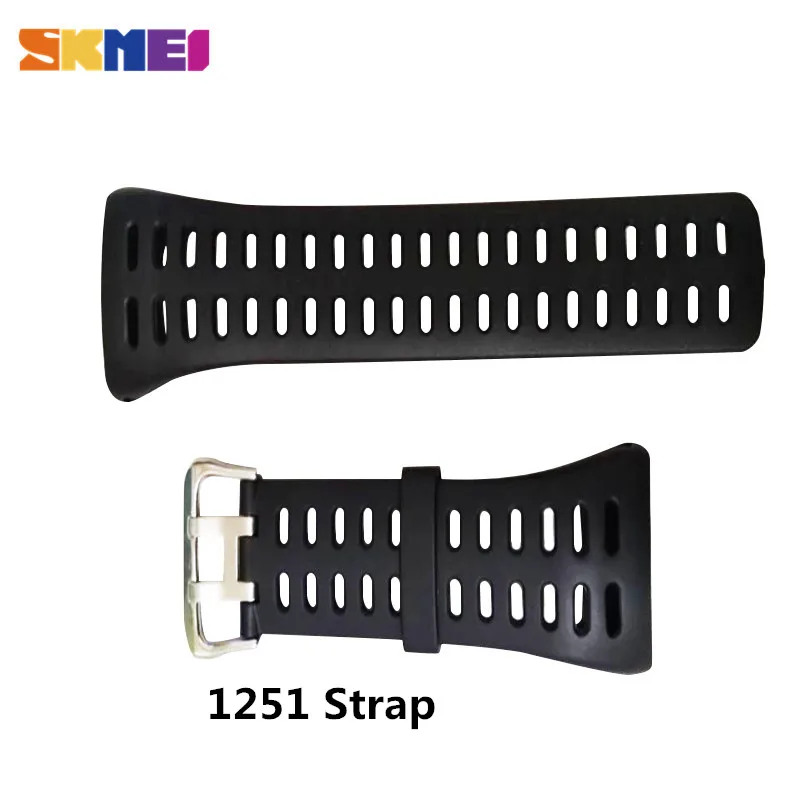 SKMEI 1266 1548 1068 1258 1219 1251 Brand Original Black Wrist Silicone Strap For Men Watches