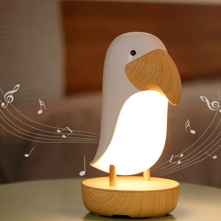 Imagem -04 - Moderno Led Nórdico Toque Pássaro Night Light Usb Table Lamp Casa Luminaria Quarto Decoração Estudo Iluminação Interior Regulável