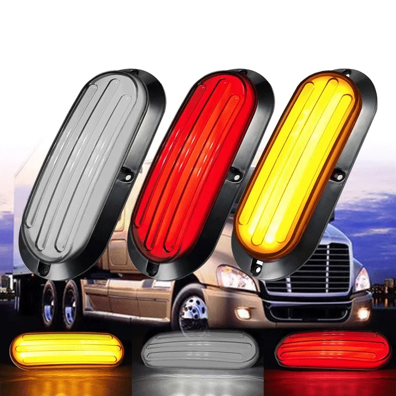 

2Pcs 12V/24V 74LEDs Car Trailer Truck Tail Light Rear Taillight Stop Brake Lights Turn Signal Indicator Lamp for Bus Van Caravan