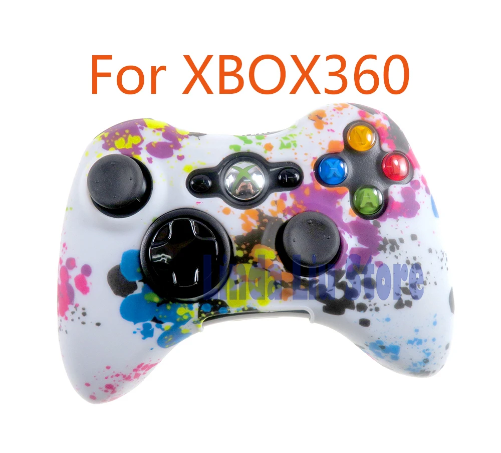 20PCS Replacement Water Transfer Printing Protective Skin For xbox 360 Soft Silicone Case For xbox 360 Gamepad Accessories