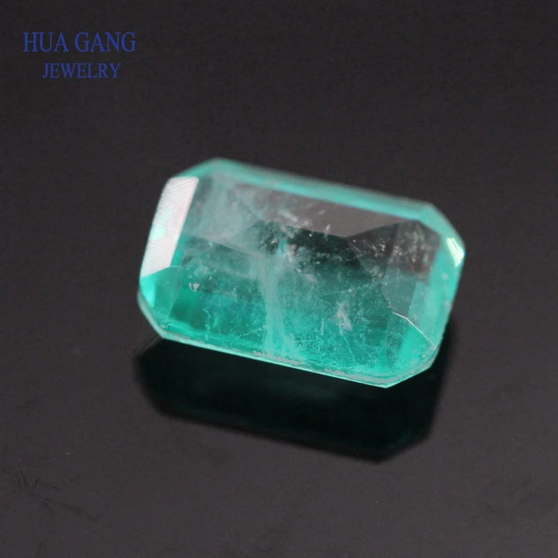 Synthetic Paraiba Stone Octangle Shape Step Cut Spliced Crystal&Glass Gems For Jewelry Making 4x6~15x20mm