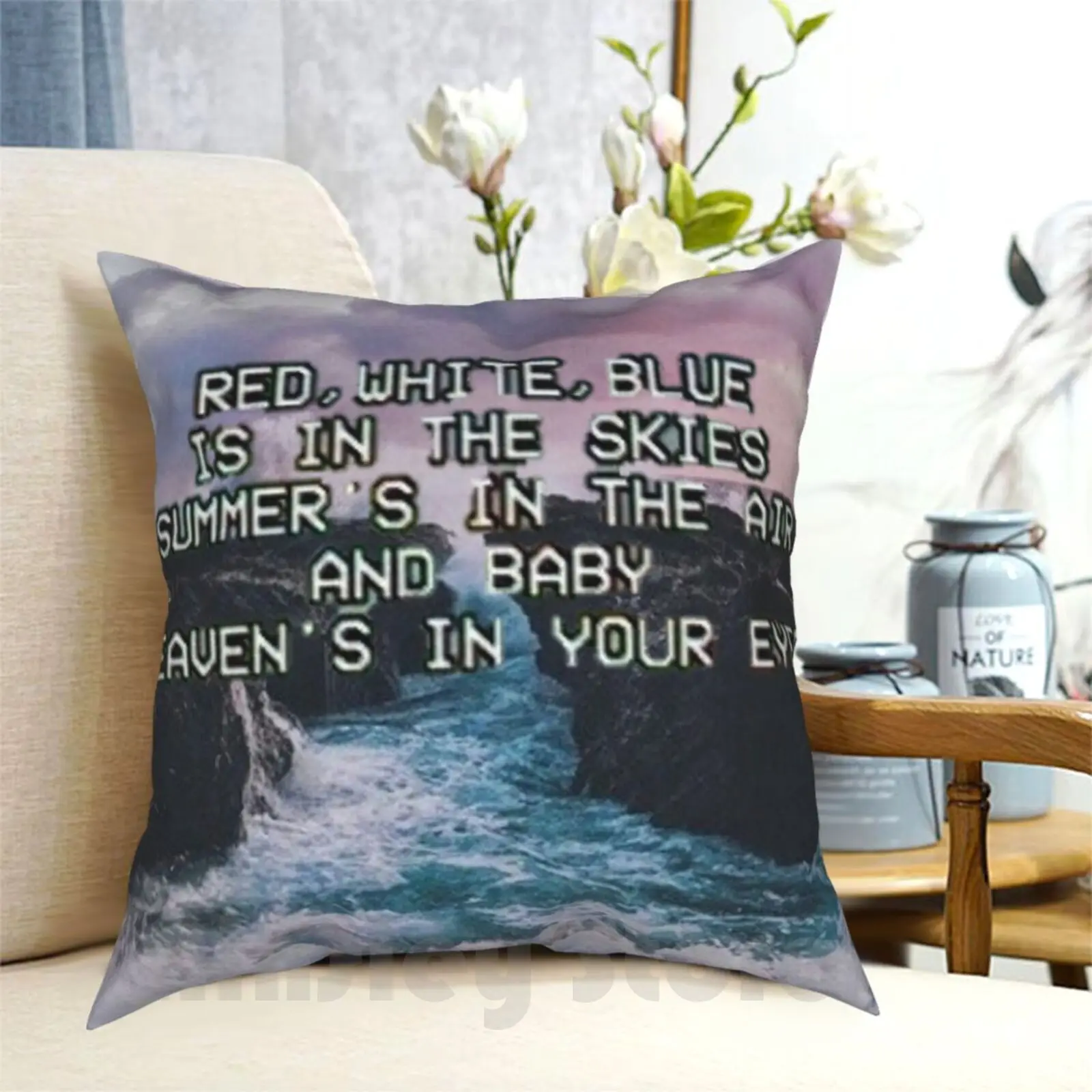 Lana Del Rey Lyrics Pillow Case Printed Home Soft DIY Pillow cover Lana Del Rey Lyrics Grunge Indie Hipster Cool Groovy