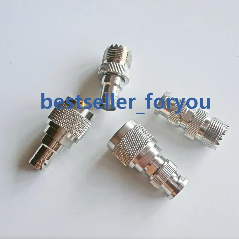 

4Pc/set RF Coaxial Adapter Connector Kit BNC Male/female To UHF PL259 SO239 M/F