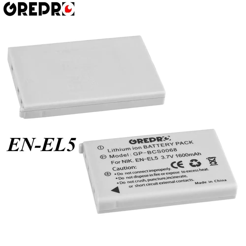 1600mAh EN-EL5 EN EL5 ENEL5 Battery  for Nikon Coolpix 3700 4200 5200 P80 P90 P100 P500 P510 P520 P530 P5000 P5100 L50 S10s