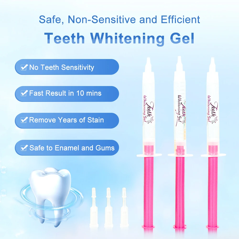 

Luxsmile Teeth Whitening Gel 3 Pcs 3ml PAP 18% 35%CP Bleaching Tooth Syringe Whitening Tooth Material For Teeth Whitening