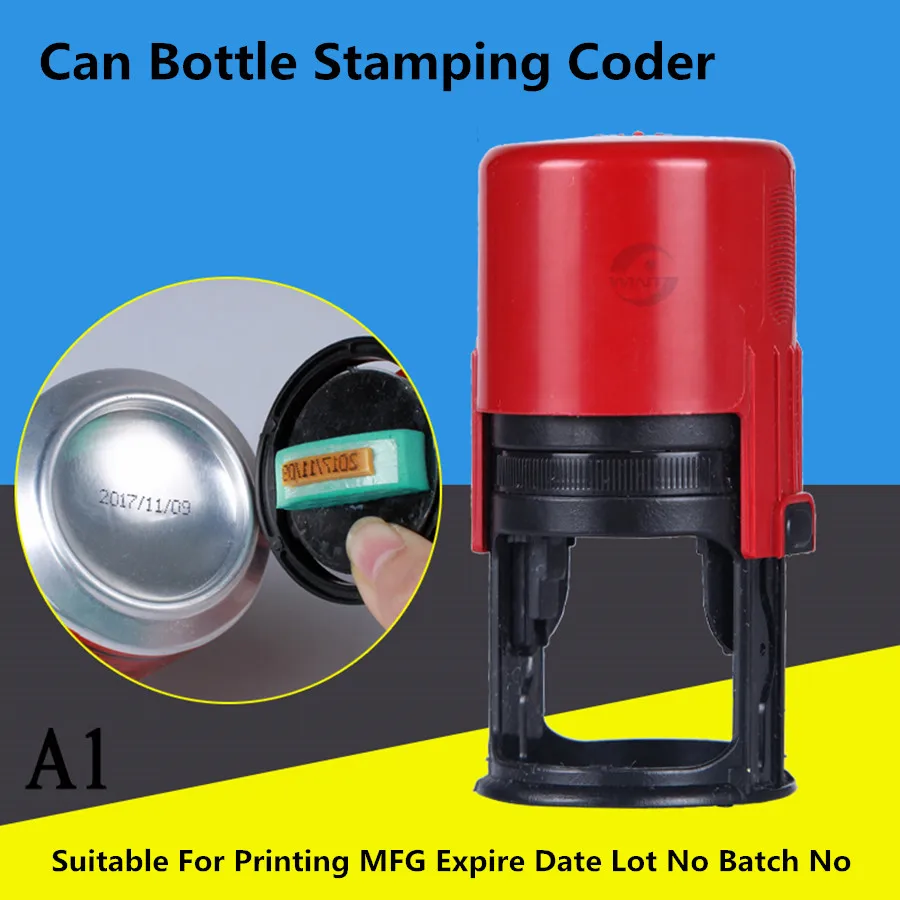 Kann Produktion Datum Coder Ablauf Nummer Drucker Manuelle Lot Mark Druckmaschine Öl Pad Drucker Metall Holz Stanzen