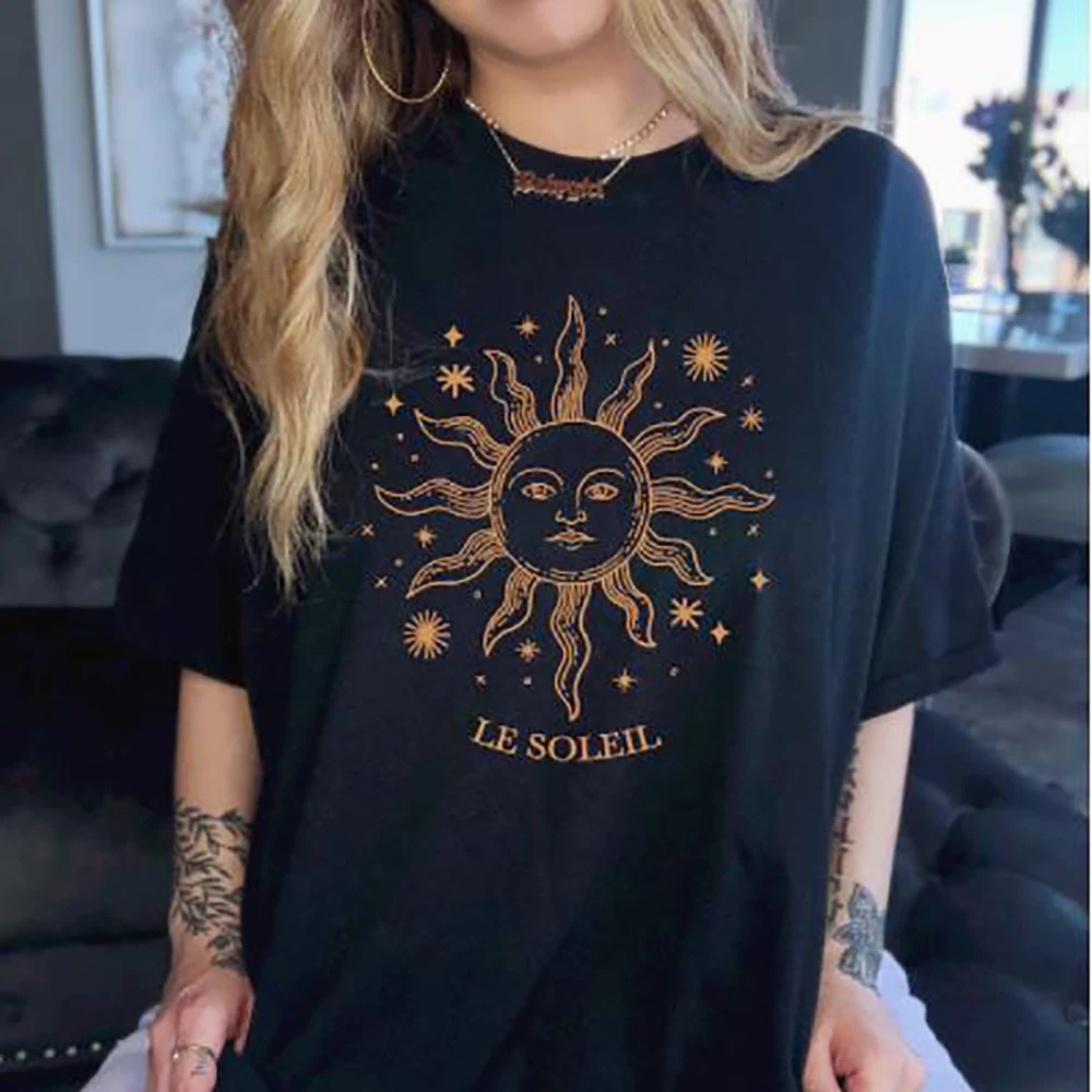 

Sun and Moon Celestial Tshirt 90s Graphic Crewneck Vintage Aesthetic Shirt Indie Shirt Alt Clothing Astrology Shirt Indie Clothe